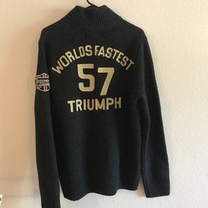 Lucky Brand Triumph Motorcycle Sweater